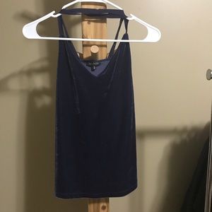 Dynamite velvet cross strap tank